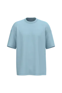 Native Spirit Ecologisch oversized heren-T-shirt in Aquamarine, voorkant
