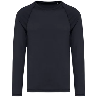 Native Spirit Ecologisch heren T-shirt met lange raglanmouwen in Washed Coal Grey, voorkant