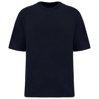 Native Spirit Ecologisch oversized verwassen heren T-shirt in Washed Navy Blue, voorkant
