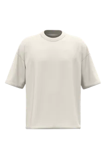 Native Spirit Duurzaam uniseks T-shirt met oversized fit in Ivory, voorkant