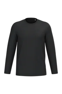 Native Spirit Eco-friendly unisex long sleeve t-shirt in Black, voorkant