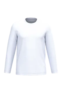 Native Spirit Eco-friendly unisex long sleeve t-shirt in White, voorkant