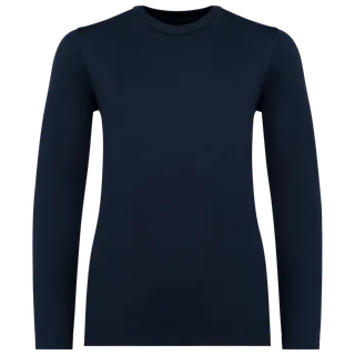 Native Spirit Eco-friendly kids’ long sleeve t-shirt in Navy Blue, voorkant