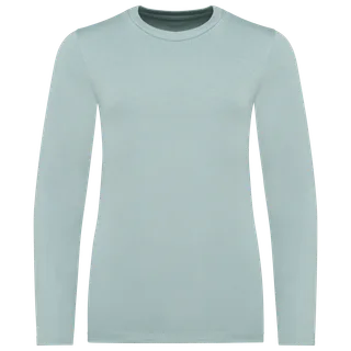 Native Spirit Eco-friendly kids’ long sleeve t-shirt in Jade Green, voorkant