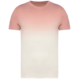 Native Spirit Ecologisch uniseks Dip Dye T-shirt in Dip Dye Petal Rose, voorkant