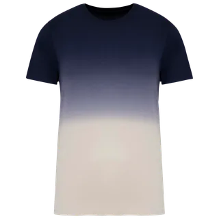 Native Spirit Ecologisch uniseks Dip Dye T-shirt in Dip Dye Navy Blue, voorkant