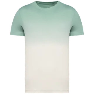 Native Spirit Ecologisch uniseks Dip Dye T-shirt in Dip Dye Jade Green, voorkant