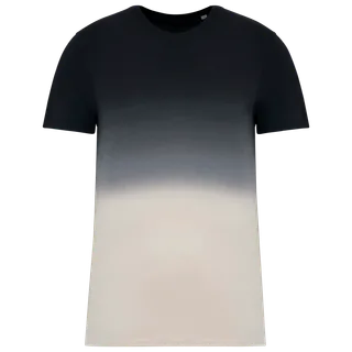 Native Spirit Ecologisch uniseks Dip Dye T-shirt in Dip Dye Black, voorkant