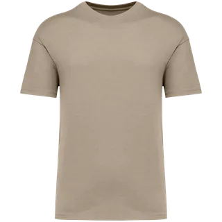 Native Spirit Eco-friendly kids’ dropped shoulders t-shirt in Wet Sand, voorkant