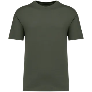 Native Spirit Eco-friendly kids’ dropped shoulders t-shirt in Organic Khaki, voorkant