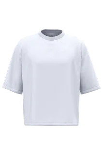 Native Spirit Eco-friendly men's boxy dropped shoulders t-shirt in White, voorkant