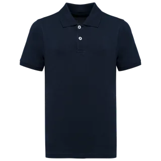 Native Spirit Ecologische kinderpolo van piquétricot in Navy Blue, voorkant