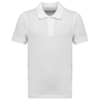 Native Spirit Ecologische kinderpolo van piquétricot in White, voorkant