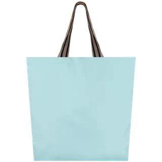 Native Spirit Grote ecologische shopper in Topaz Blue / Desert Sand / Horizon Blue Stripes, voorkant