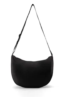 Native Spirit Duurzame halvemaan crossbodytas. in Black, voorkant