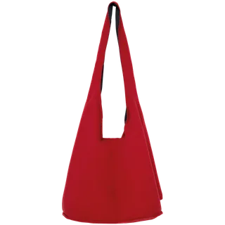 Native Spirit Schoudertas van fleece in Hibiscus Red, voorkant