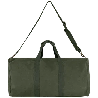 Native Spirit Ecologische vintage reistas in Washed Organic Khaki, voorkant
