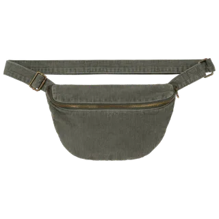 Native Spirit Ecologisch verwassen heuptasje van ribfluweel in Washed Organic Khaki, voorkant