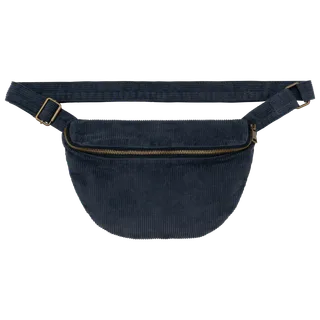 Native Spirit Ecologisch verwassen heuptasje van ribfluweel in Washed Navy Blue, voorkant