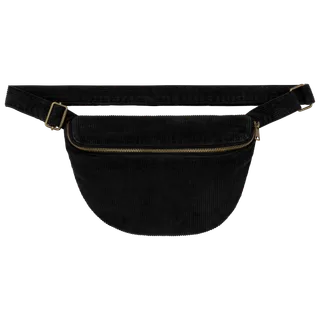 Native Spirit Ecologisch verwassen heuptasje van ribfluweel in Washed black, voorkant