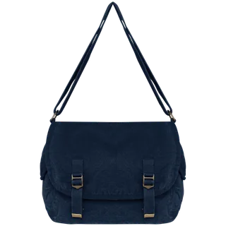 Native Spirit Ecologische verwassen reistas in Washed Navy Blue, voorkant