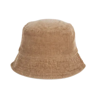Native Spirit Ecologische uniseks ribfluwelen hoed in Dark camel, voorkant