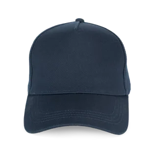 Native Spirit Eco-friendly unisex cap 5 panels in Navy Blue, voorkant