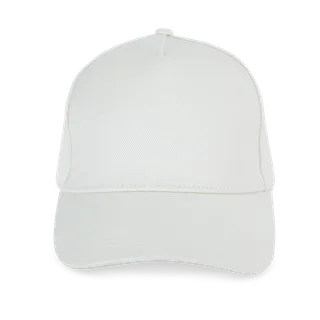 Native Spirit Eco-friendly unisex cap 5 panels in Ivory, voorkant