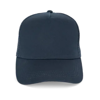 Native Spirit Ecologische uniseks truckerpet met 5 panelen in Navy Blue, voorkant
