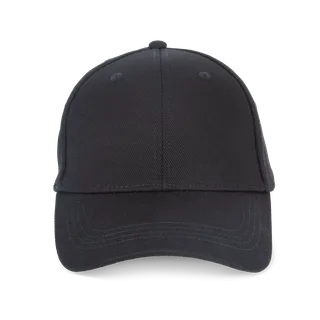 Native Spirit Eco-friendly unisex cap 6 panels in Black, voorkant