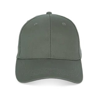 Native Spirit Eco-friendly unisex cap 6 panels in Organic Khaki, voorkant