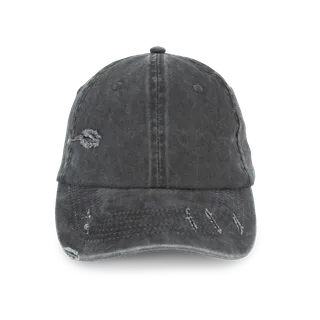 Native Spirit Ecologische uniseks pet met verwassen look in Washed black, voorkant