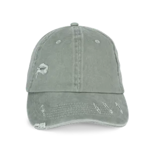 Native Spirit Ecologische uniseks pet met verwassen look in Washed Almond Green, voorkant