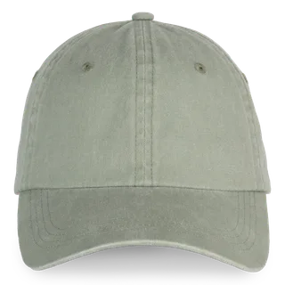 Native Spirit Eco-friendly unisex washed effect cap in Washed Almond Green, voorkant