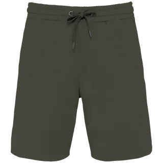 Native Spirit Ecologische herenshort French Terry in Washed Organic Khaki, voorkant