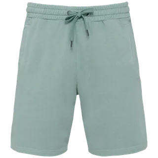 Native Spirit Ecologische herenshort French Terry in Washed Jade Green, voorkant