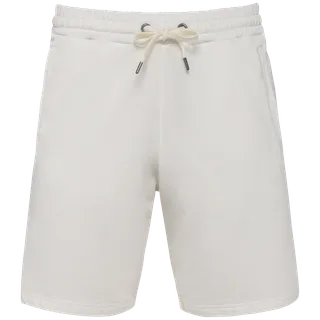 Native Spirit Ecologische herenshort French Terry in Washed Ivory, voorkant