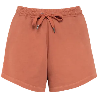 Native Spirit Eco-friendly ladies’ French Terry shorts in Washed Pomelo, voorkant