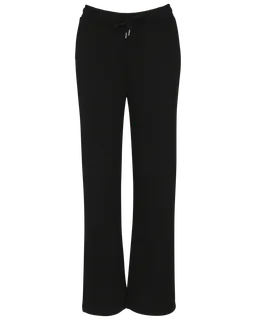 Native Spirit Eco-friendly ladies' loose French Terry jogging trousers in Black, voorkant
