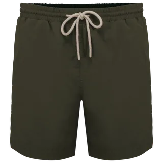 Native Spirit Ecologische zwemshort voor heren in Organic Khaki, voorkant