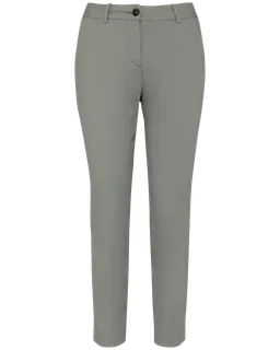 Native Spirit Ecologische enkellange chinobroek dames in Almond Green, voorkant