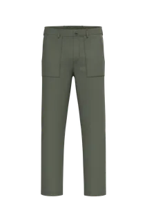 Native Spirit Heren utility broek met verwassen look van ecologisch materiaal in Washed Organic Khaki, voorkant