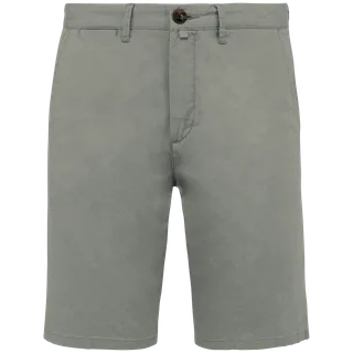 Native Spirit Ecologische chinobermuda heren in Almond Green, voorkant