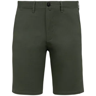Native Spirit Ecologische chinobermuda heren in Organic Khaki, voorkant