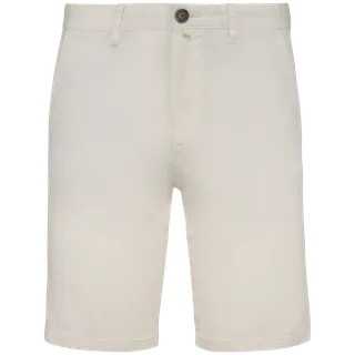 Native Spirit Ecologische chinobermuda heren in Ivory, voorkant