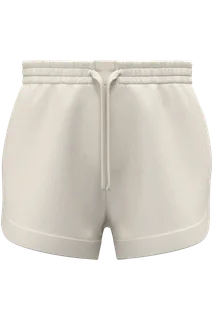 Native Spirit Eco-friendly ladies' French Terry shorts in Ivory, voorkant