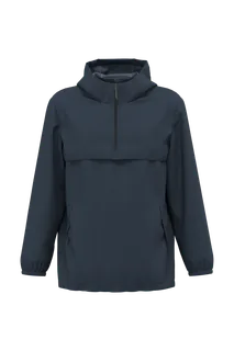 Native Spirit Ecologisch waterdicht uniseks windjack met kwartrits in Navy Blue, voorkant