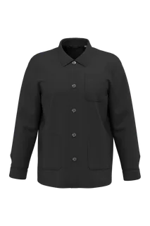 Native Spirit Eco-friendly unisex washed effect work jacket in Washed black, voorkant