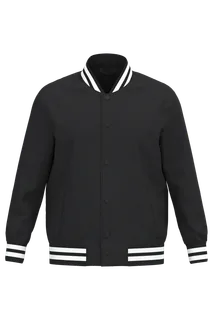 Native Spirit Eco-friendly unisex teddy padded jacket in Black, voorkant