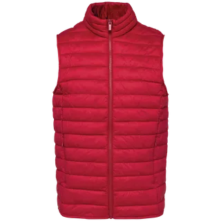 Native Spirit Ecologische lichte bodywarmer voor heren in Hibiscus Red, voorkant